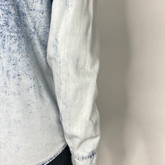 life in progress Western Cut Denim Stone washed Top Sz Small - Picture 5 of 6